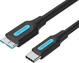 Кабель USB Vention USB Type-C - micro USB 3.0 0.5M Cable Black (CQABD)