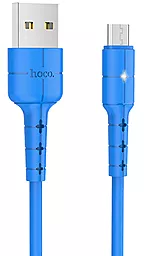 Кабель Hoco X30 Star USB-A - micro USB 10w 1.2м cable Blue - фото Кабель Hoco X30 Star USB-A - micro USB 10w 1.2м cable Blue