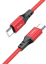 Кабель Hoco X86 Spear USB Type-C - Type-C 60w 3a 1м PD cable Red - миниатюра 2