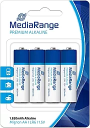 Батарейки MediaRange AA / LR6 Premium Alkaline Batteries 4шт. (MRBAT104) 1.5 V