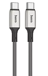 Кабель Hoco X66 Howdy USB Type-C - Type-C 60w 3a 1м PD cable Gray - фото Кабель Hoco X66 Howdy USB Type-C - Type-C 60w 3a 1м PD cable Gray
