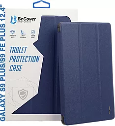 Чехол для планшета BeCover Soft Edge с креплением для стилуса для Samsung Galaxy Tab S9 Plus (SM-X810/SM-X816), S9 FE Plus (SM-X610/SM-X616) 12.4" Deep Blue (710405) - фото Чехол для планшета BeCover Soft Edge с креплением для стилуса для Samsung Galaxy Tab S9 Plus (SM-X810/SM-X816), S9 FE Plus (SM-X610/SM-X616) 12.4" Deep Blue (710405)