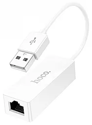 Кабель (шлейф) Hoco UA22 Ethernet Adapter USB-A to RJ45 до 100 Мбит/c White