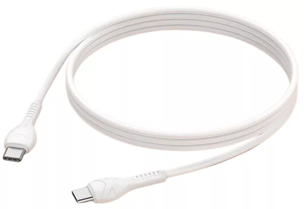 Кабель Hoco X37 Cool power USB Type-C - Type-C 60w 3a 1м PD cable White - фото 3