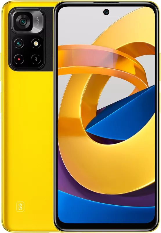 Смартфон Poco M4 Pro 5G 6/128GB Yellow - фото 1