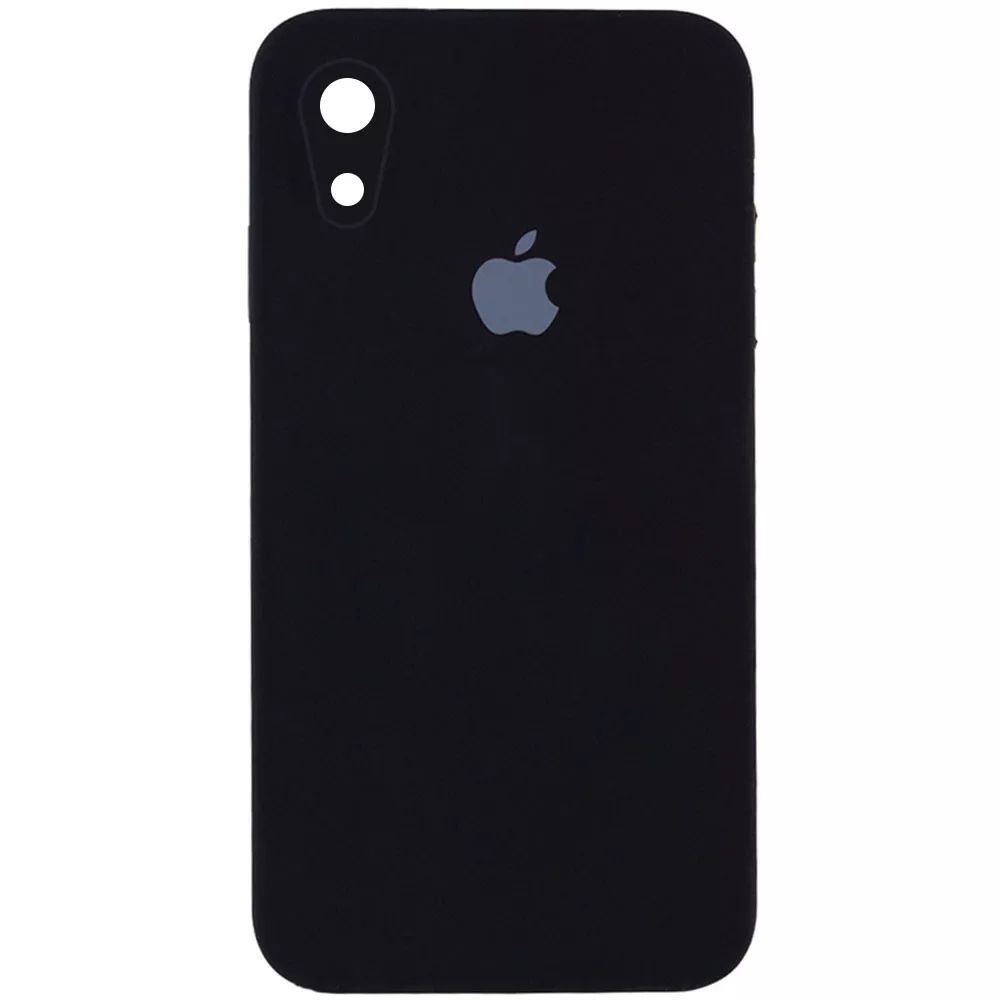 Чехол Silicone Case Full Camera Square для Apple iPhone XR  Black - фото 1