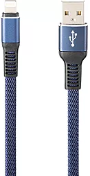 Кабель Gelius Pro Flexible USB-A - Lightning 12w 2.4a 1м cable Blue (GP-UC02i) - фото Кабель Gelius Pro Flexible USB-A - Lightning 12w 2.4a 1м cable Blue (GP-UC02i)