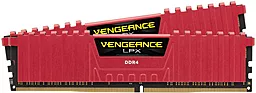 Оперативна пам'ять Corsair 32 GB (2x16GB) DDR4 2400MHz Vengeance LPX Red (CMK32GX4M2A2400C14R)