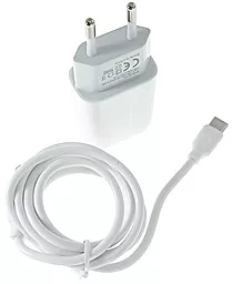 Мережевий зарядний пристрій Jellico EU02 2.4a 2xUSB-A ports home charger + USB-C cable white - фото Мережевий зарядний пристрій Jellico EU02 2.4a 2xUSB-A ports home charger + USB-C cable white