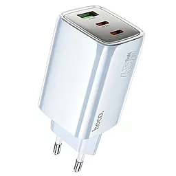 Сетевое зарядное устройство Hoco N49 Glorious 65w GaN PD 2xUSB-C/USB-A ports charger blue