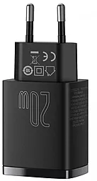 Сетевое зарядное устройство с быстрой зарядкой Baseus Compact Quick Charger U+C 20W Black (CCXJ-B01) - миниатюра 3