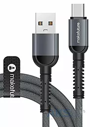 Кабель MAKE USB-A - Type-C 12w 2.4a 1м cable Denim Grey (MCB-CD9GR)