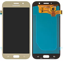 Дисплей Samsung Galaxy A7 A720 2017 с тачскрином, (OLED), Gold - фото Дисплей Samsung Galaxy A7 A720 2017 с тачскрином, (OLED), Gold