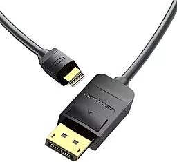 Відеокабель Vention MiniDisplayPort - DisplayPort v1.2 4k 60hz 3m black (HAABI) - мініатюра 2