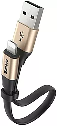 Кабель USB Baseus Portable 0.23m 3-in-1 USB to Lightning/micro USB cable gold (CALMBJ-0V)