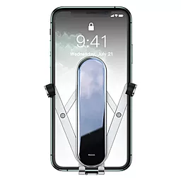 Держатель с автозажимом Baseus Penguin Gravity Silver (SUYL-QE0S) - миниатюра 4
