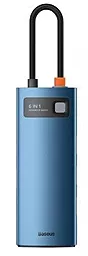 USB Type-C хаб (концентратор) Baseus Metal Gleam Multifunctional 6in1 Blue (WKWG000003)