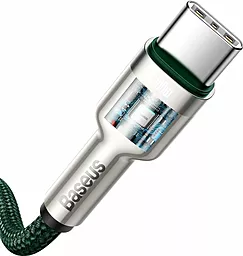 Кабель Baseus Cafule USB Type-C - Type-C 100w 5a 1м PD cable Green (CATJK-C06) - миниатюра 4