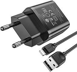 Сетевое зарядное устройство Borofone BA52A Gamble 2.1a home charger + Lightning cable black - миниатюра 2 Сетевое зарядное устройство Borofone BA52A Gamble 2.1a home charger + Lightning cable black - миниатюра 2
