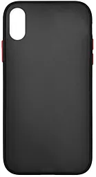 Чехол 1TOUCH Gingle Matte Apple iPhone XS Max Black/Red