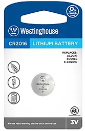 Батарейки Westinghouse CR2016 Lithium 1шт 3 V - фото Батарейки Westinghouse CR2016 Lithium 1шт 3 V