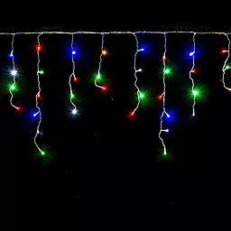 Светодиодная гирлянда ColorWay 100LED (CW-GF-100L36VMC) 3м, бахрома Multicolored - фото Светодиодная гирлянда ColorWay 100LED (CW-GF-100L36VMC) 3м, бахрома Multicolored