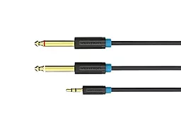 Аудио кабель Vention 2x Jack 6.35 mm - mini Jack 3.5 mm M/M 2м cable black (BACBH) - миниатюра 3