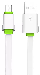 USB Кабель LDNio 2M micro USB Cable White (LS01)