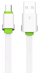 Кабель LDNio USB-A - micro USB 12w 2.4а 2м cable White (LS01)