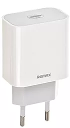 Сетевое зарядное устройство Remax RP-U79 20w PD USB-C fast charger White - фото Сетевое зарядное устройство Remax RP-U79 20w PD USB-C fast charger White