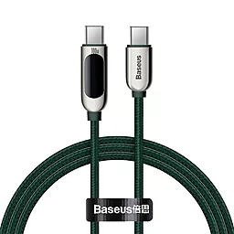 Кабель USB PD Baseus Display 20V 5A 2M USB Type-C - Type-C Cable Green (CATSK-C06)