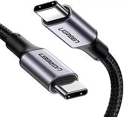 Кабель USB PD Ugreen US316 Aluminum Case Braided 2M USB Type-C - Type-C Cable Black