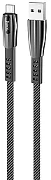 Кабель Hoco U70 Splendor USB-A - micro USB 12w 2.4a 1.2м cable Dark/Gray - фото Кабель Hoco U70 Splendor USB-A - micro USB 12w 2.4a 1.2м cable Dark/Gray