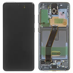 Дисплей Samsung Galaxy S20 G980, S20 5G G981 з тачскріном і рамкою, сервісний оригінал, Grey