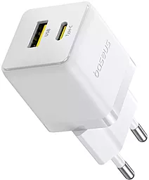 Сетевое зарядное устройство Baseus Palm 20w PD/QC USB-C/USB-A ports fast charger white (P10111608213-00) - фото Сетевое зарядное устройство Baseus Palm 20w PD/QC USB-C/USB-A ports fast charger white (P10111608213-00)