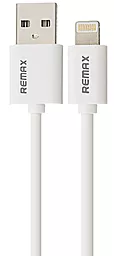 Кабель Remax Fast Charging USB-A - Lightning 12w 2.4a 1м cable White (RC-007i) - фото Кабель Remax Fast Charging USB-A - Lightning 12w 2.4a 1м cable White (RC-007i)