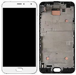 Дисплей Meizu Pro 5 (M576) с тачскрином и рамкой, оригинал, White - фото Дисплей Meizu Pro 5 (M576) с тачскрином и рамкой, оригинал, White