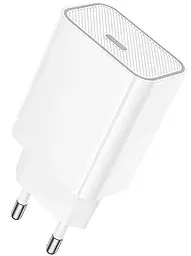 Уцененное сетевое зарядное устройство Hoco C143A 20w PD USB-C fast charger white - фото Уцененное сетевое зарядное устройство Hoco C143A 20w PD USB-C fast charger white