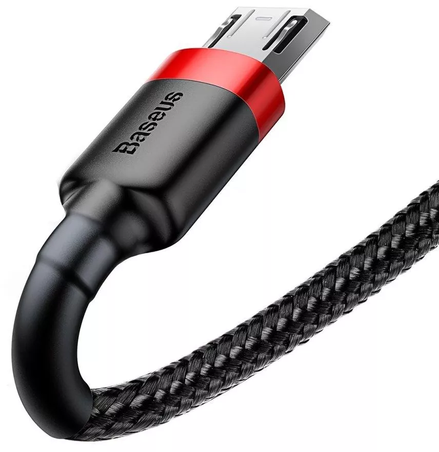 Кабель Baseus Cafule USB-A - micro USB 7.5w 2м cable Red/Black (CAMKLF-C91) - фото 3