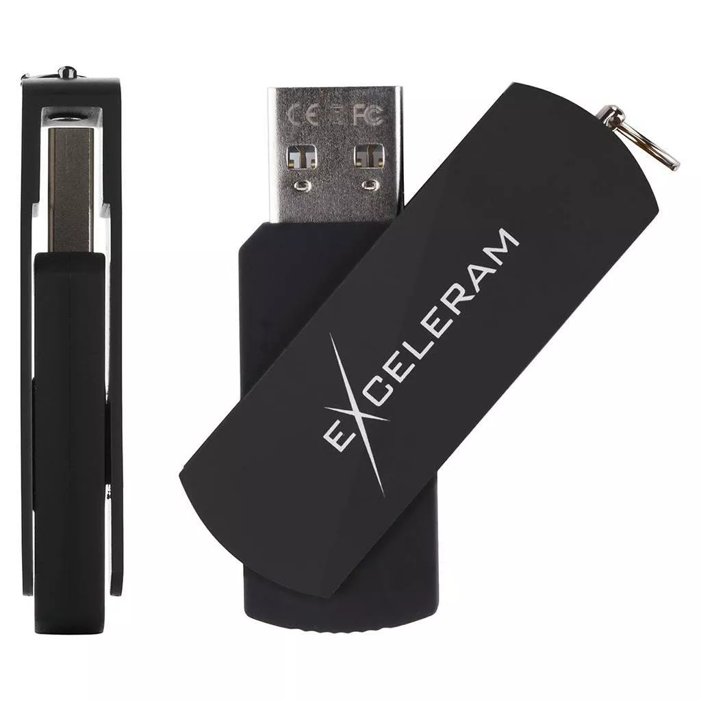 Флешка Exceleram 32GB P2 Series USB 2.0 (EXP2U2BB32) Black - фото 3