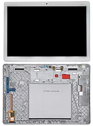 Дисплей для планшету Lenovo Tab M10 TB-X505F, TB-X505L, TB-X505X з тачскріном і рамкою, оригінал, White