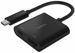 Видео переходник (адаптер) Belkin USB Type-C - HDMI v2.0 4k 60hz black (AVC002BTBK)