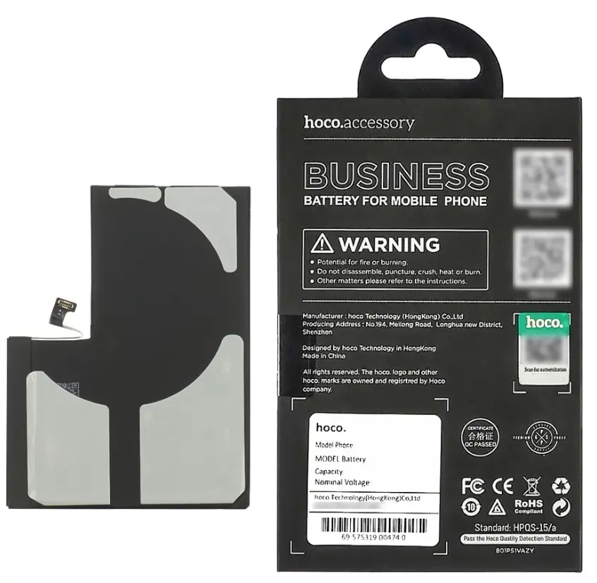 Аккумулятор для Apple iPhone 13 Pro Max (4352 mAh) Hoco - фото 2