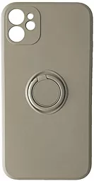 Чехол 1TOUCH Ring Color Case для Apple iPhone 12 Grey