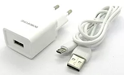 Мережевий зарядний пристрій Borofone BA19A + MicroUSB Cable White - мініатюра 3