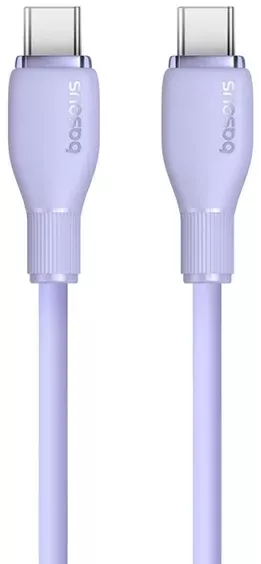 Кабель Baseus Pudding Series Fast Charging USB Type-C - Type-C 100w 5a 2м PD cable Purple (P10355702511-01) - фото 2