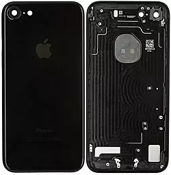 Задняя крышка корпуса Apple iPhone 7 со стеклом камеры Jet Black - фото Задняя крышка корпуса Apple iPhone 7 со стеклом камеры Jet Black