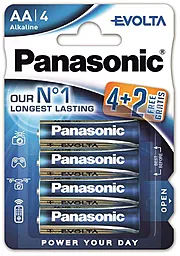 Батарейки Panasonic AA (R6) Evolta 6шт (LR6EGE/6B2F) - фото Батарейки Panasonic AA (R6) Evolta 6шт (LR6EGE/6B2F)