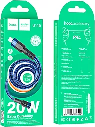 Кабель USB Hoco U110 20W 1.2M Type-C to Lightning Cable Blue - миниатюра 6