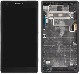 Дисплей Sony Xperia Z2a (D6563) з тачскріном і рамкою, Black